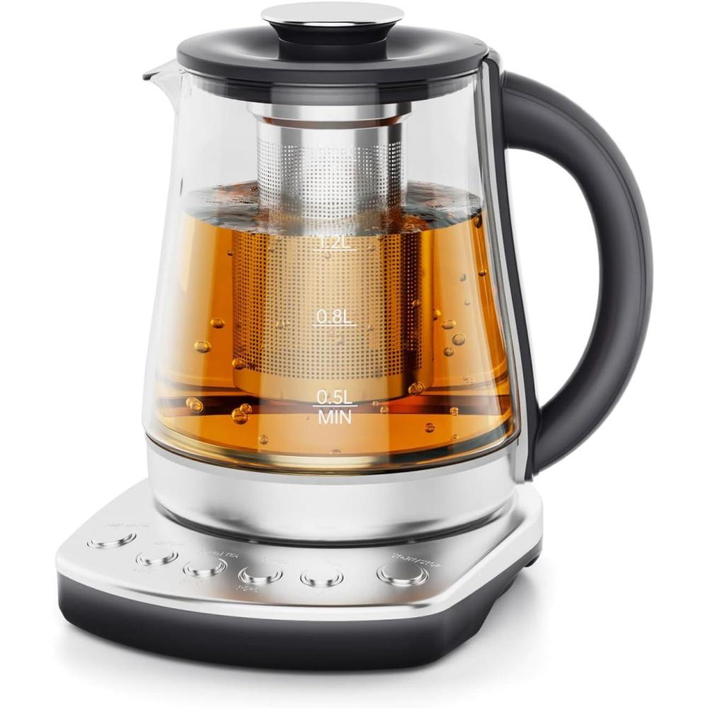 image:imageElectric Kettle With Infuser 15L Electric Tea Kettle With Temperature Control Glass Kettle amp Hot Water Boiler1200W Fast heating for Pour Over Coffee Brew Tea Easy to Clean G888B