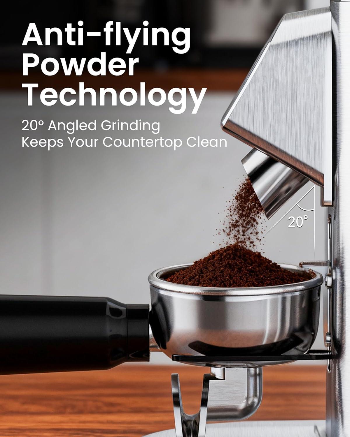 image:imageolayks Conical Burr Coffee Grinder Electric Coffee Bean Grinder with 48 Precise Settings AntiStatic Coffee Grinders for Home Use Adjustable Conical Burr Mill for EsperssoDripFrench Press