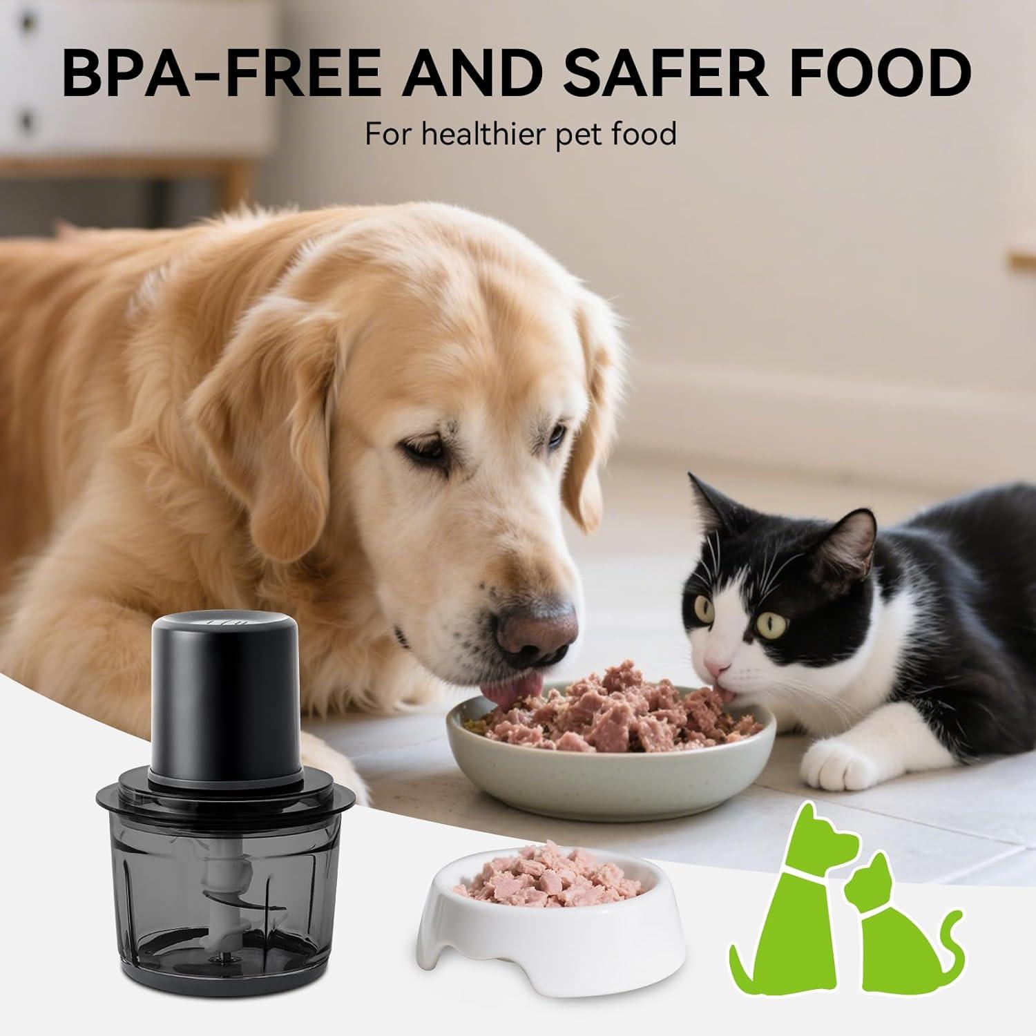 image:imageolayks Food Processor Electric Meat Grinder with 4 Stainless Steel Blades 12L Food Chopper Small Grinder Meat Processor with 2 Speeds for Vegetable Fruits Baby Food Meat Garlic 5 Cups12L