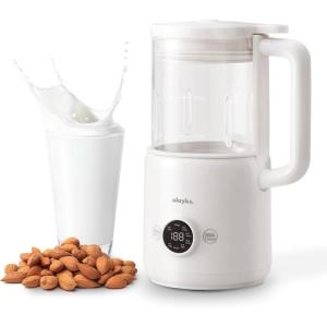 image:imageolayks 6 in 1 Automatic Nut Milk Maker Blender 20oz Homemade Soy Milk Maker for PlantBased Milk Coconut Oat Almond NonDairy Beverages with Timer Keep Warm Boil Water SelfCleaning