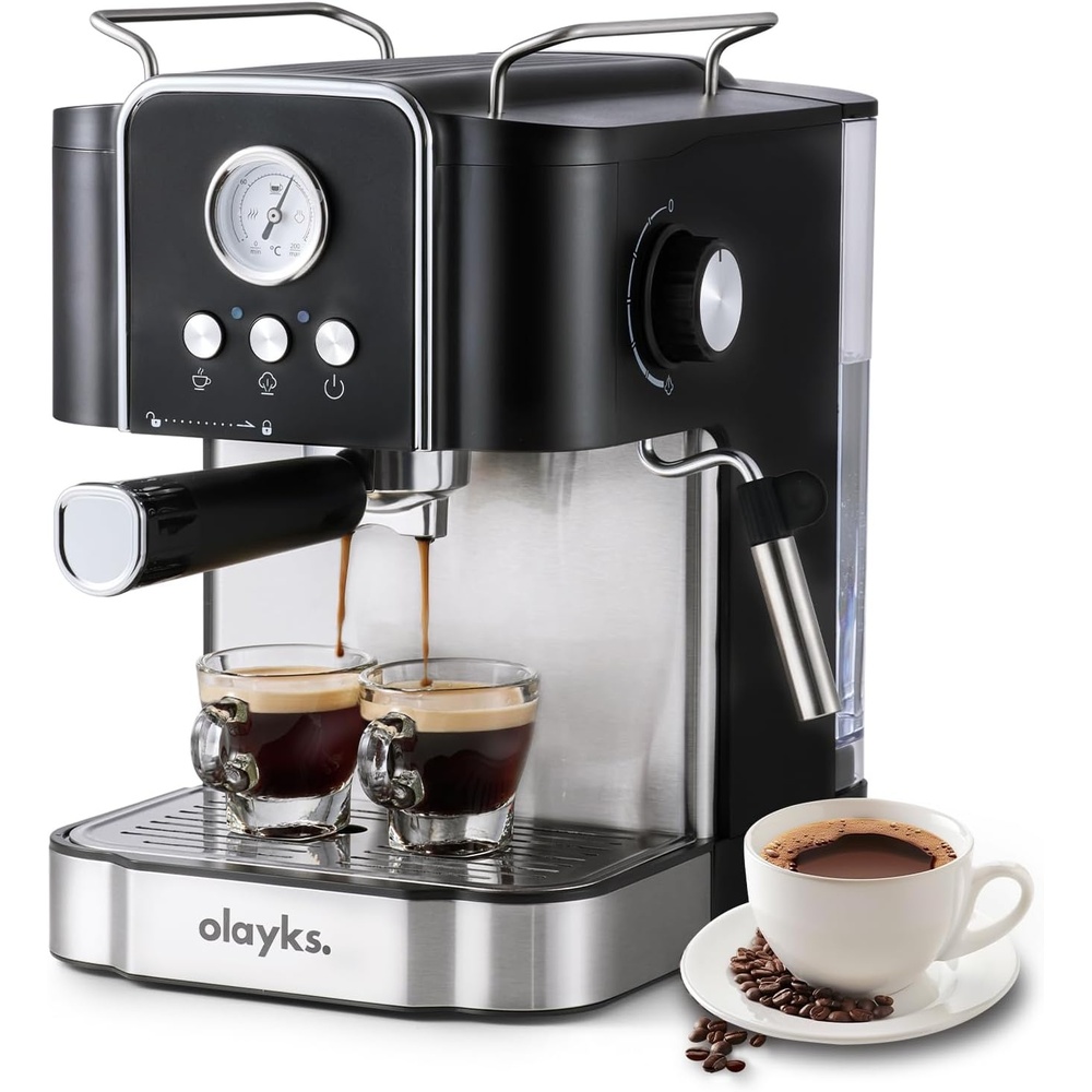 image:imageEspresso Machine 20 Bar Professtional Espresso Coffee Maker with Milk Frother Steam Wand for Latte Cappuccino Espresso Maker with 18L Removable Water Tank Gift for Dad or Mom20Bar