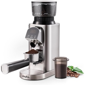 image:imageConical Burr Coffee Grinder Electric with Electronic Timer AntiStatic Coffee Grinders for Home Use Adjustable Conical Burr Mill with 48 Precise Settings for EsperssoDripFrench Press