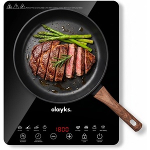 image:imageProtable Induction Cooktop 1800w Hot Plate Electric Stove with Child Safety Lock Timer 8 Power Levels Single Burner Electric Cooktop with Large Heating Coil Fast Heating