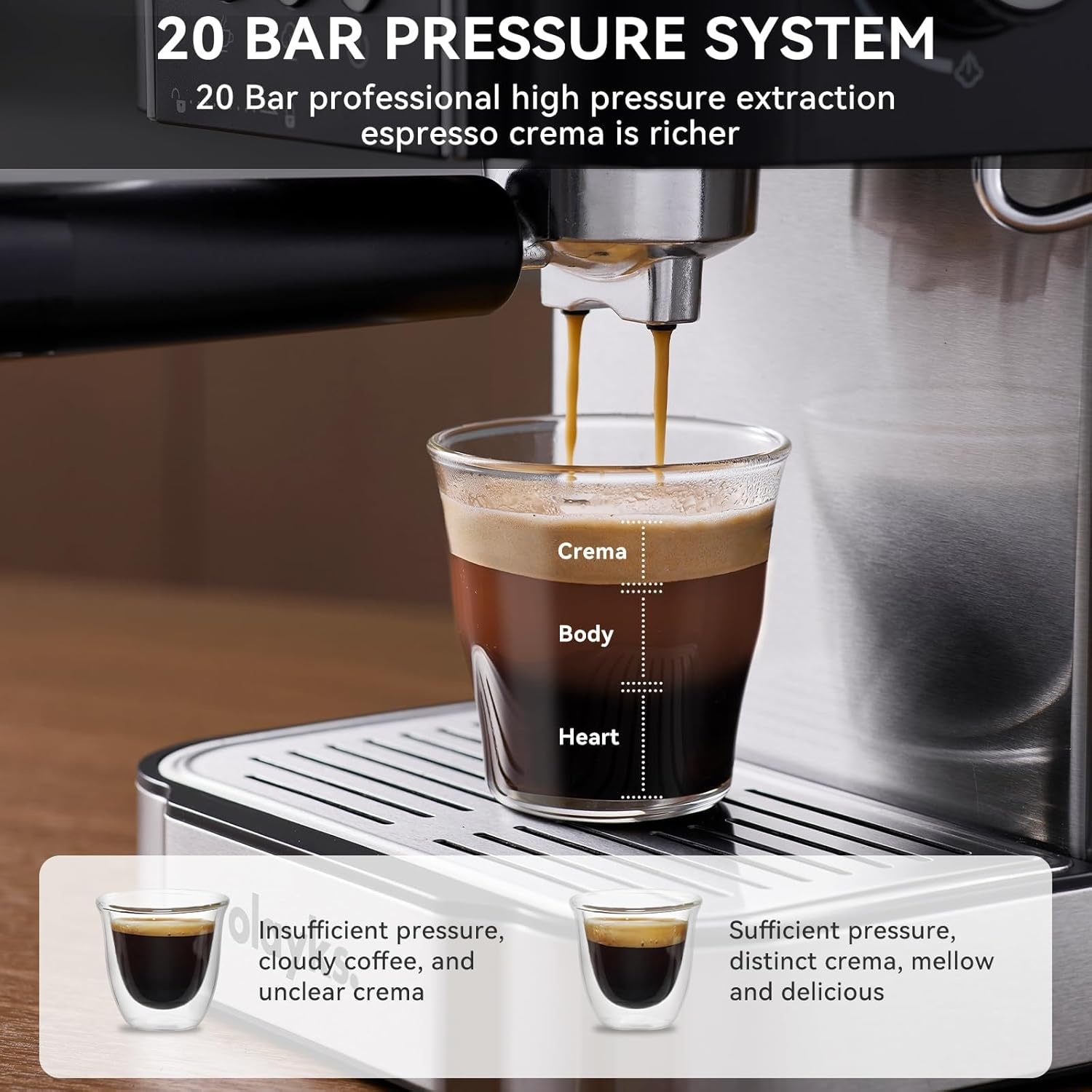 image:imageolayks Hot Pot Electric with Steamer 15L Ceramic Glaze Nonstick Portable Pot amp Espresso Machine 20 Bar Professtional Espresso Coffee Maker with Milk Frother Steam Wand