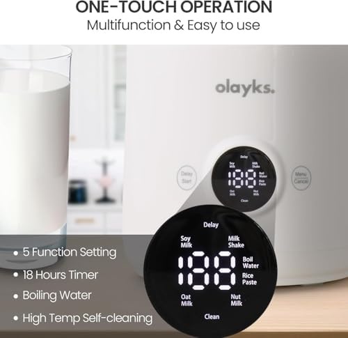 image:imageolayks Induction Cooktop Portable Induction Cooktop with 8L Cast Iron Cooking Pot and Cast Iron Panamp olayks6 in 1 Automatic Nut Milk Maker 20oz Soy Milk Maker Machine for Homemade Oat
