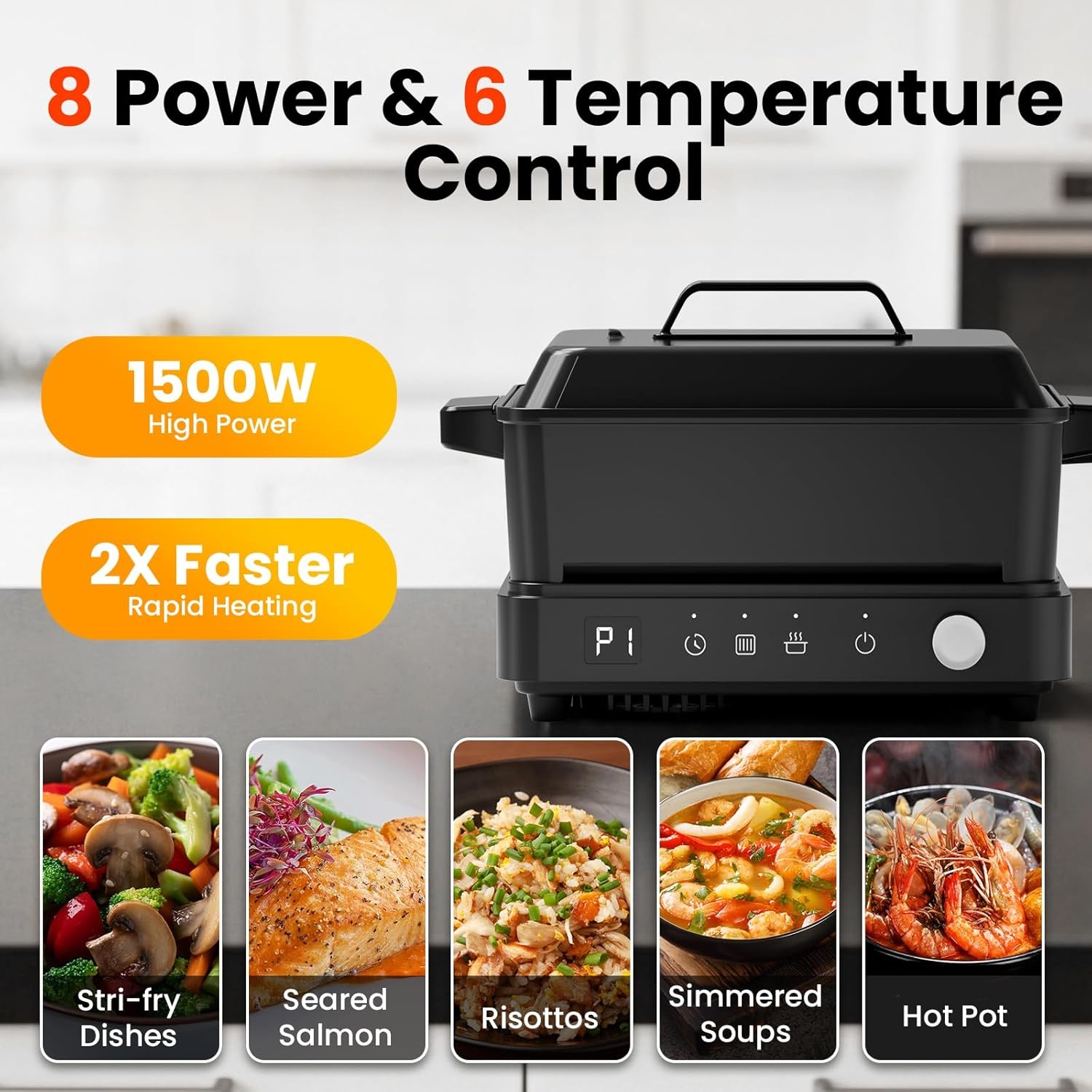 image:imageolayks Induction Cooktop Portable Induction Cooktop with 8L Cast Iron Cooking Pot and Cast Iron Panamp olayks6 in 1 Automatic Nut Milk Maker 20oz Soy Milk Maker Machine for Homemade Oat