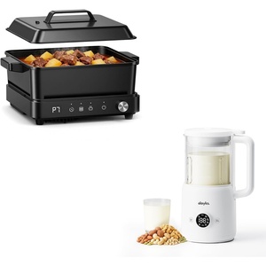 image:imageolayks Induction Cooktop Portable Induction Cooktop with 8L Cast Iron Cooking Pot and Cast Iron Panamp olayks6 in 1 Automatic Nut Milk Maker 20oz Soy Milk Maker Machine for Homemade Oat