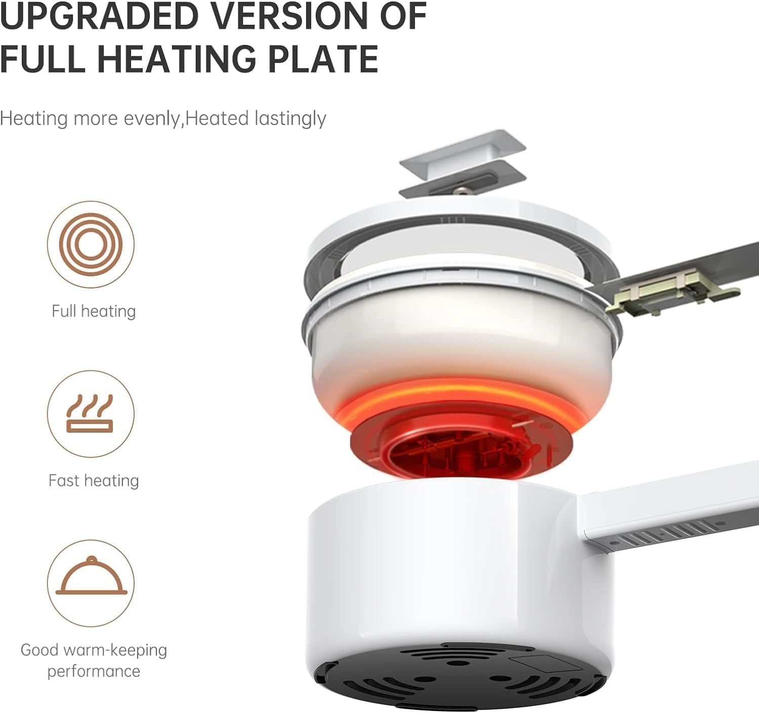 image:imageolayks Hot Pot Electric 15L Ceramic Glaze Nonstick Mini Pot and Tea Kettle With Infuser 15L Electric Tea Kettle With Temperature Control