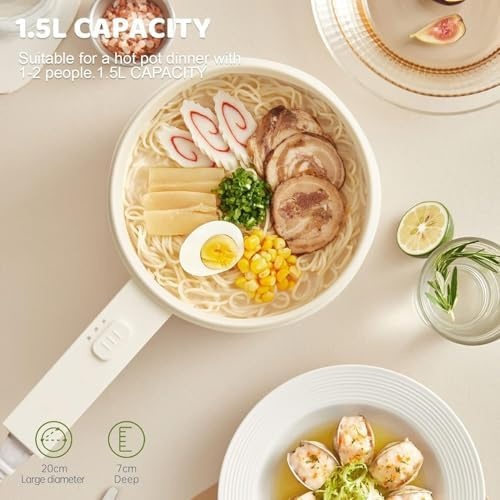 image:imageolayks Hot Pot Electric 15L Ceramic Glaze Nonstick Mini Pot and Tea Kettle With Infuser 15L Electric Tea Kettle With Temperature Control