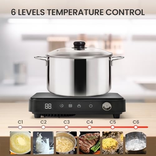 image:imagePortable Induction Cooktop 1500W with Grill Pan amp olayks Automatic Nut Milk Maker 20 Oz Soy Milk Maker Machine for Homemade AlmondOatSoy