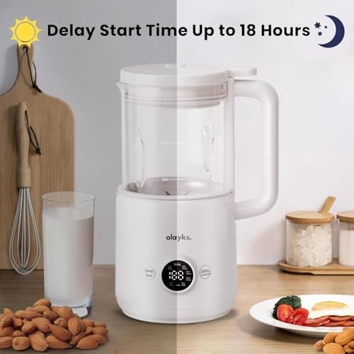 image:imageolayks Automatic Nut Milk Maker 20 Oz Soy Milk Maker Machine amp olayks Electric Kettle With Infuser 15L Electric Tea Kettle With Temperature Control