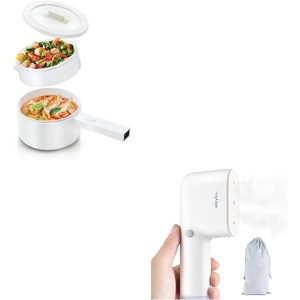 image:imageolayks Hot Pot Electric with Steamer 15L Ceramic Glaze Nonstick Portable Pot amp Travel Steamer for Clothes Fashion Portable Handheld Garment Steamer