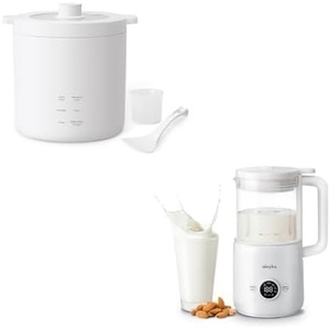 image:imageMini Rice Cooker 2 Cup Uncooked Small Electric Cooker amp Automatic Nut Milk Maker 20 Oz Soy Milk Maker Machine for Homemade AlmondOatSoy